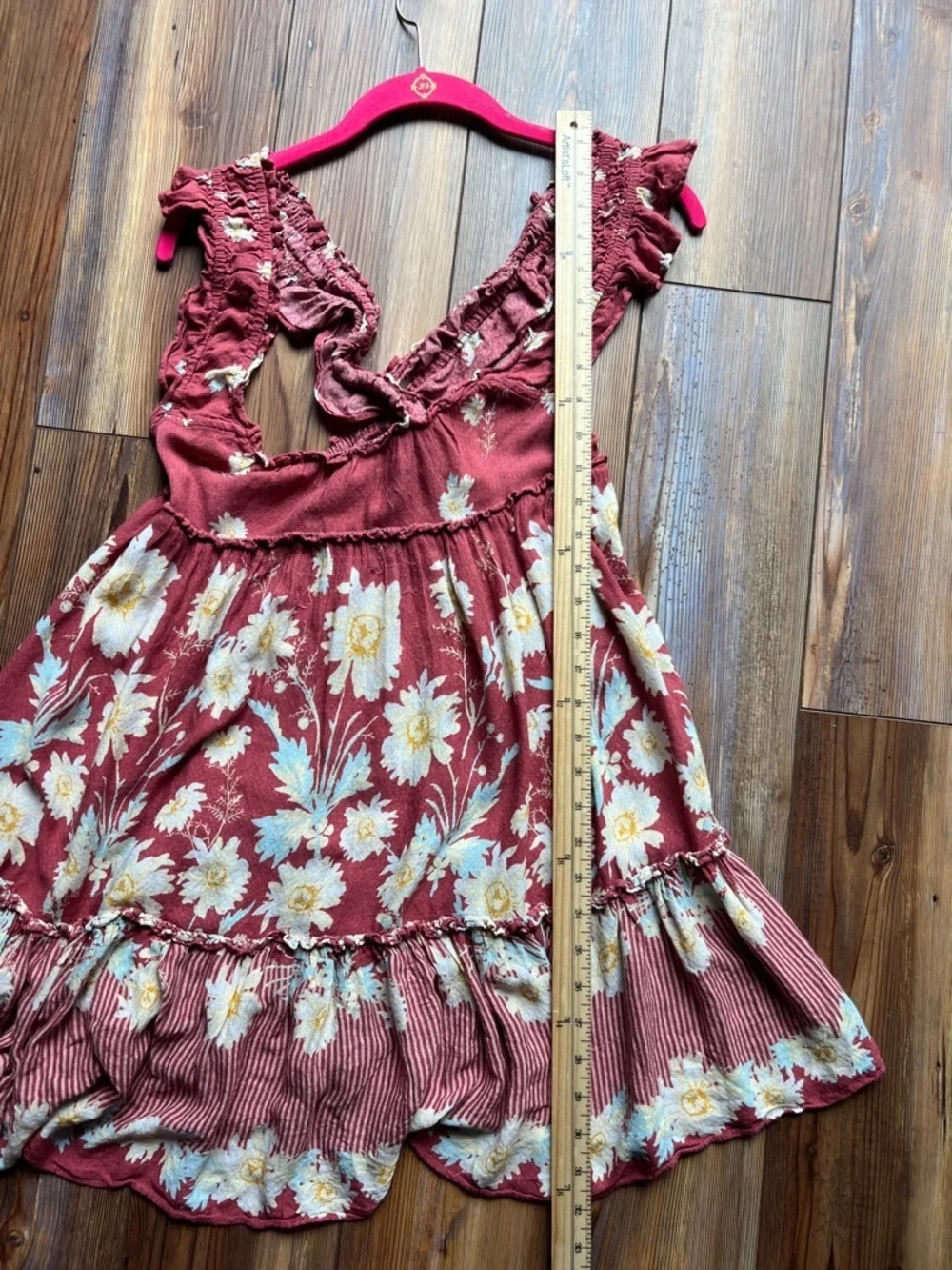 Free People Bali Slip Dress with Floral Design Small